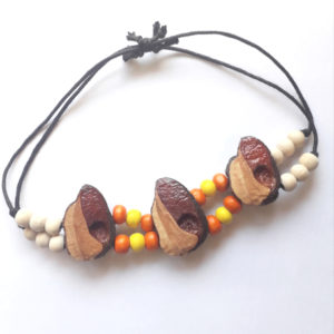 sliding bracelet with beads and black cord