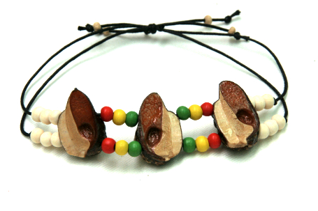 Rasta sliding bracelet double-stranded