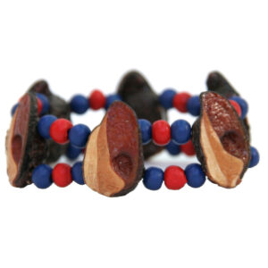double strand bracelet in navy blue and red