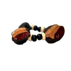 beaded bracelet black and creme beads